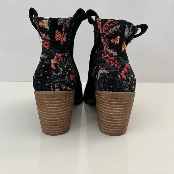 TOMS Constance Western Embroidered Bootie in Black NEW - Picture 10 of 15